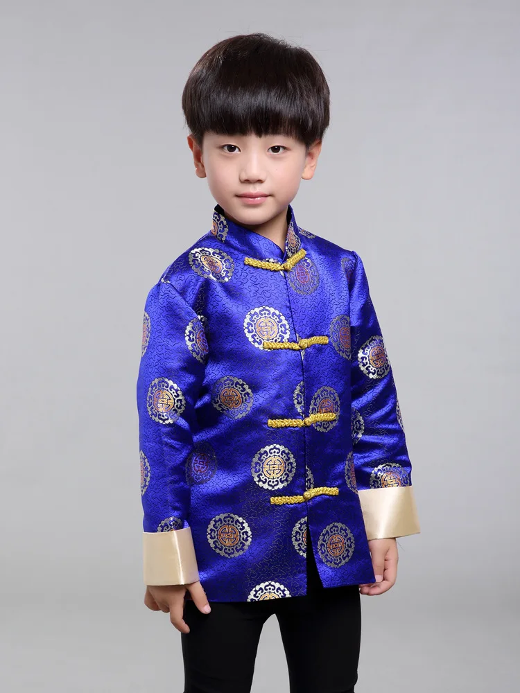 ActhInK/новое пальто для мальчиков Hanfu вечерние костюмы в китайском стиле для мальчиков Детская Новогодняя одежда в китайском стиле традиционное китайское весеннее пальто для мальчиков