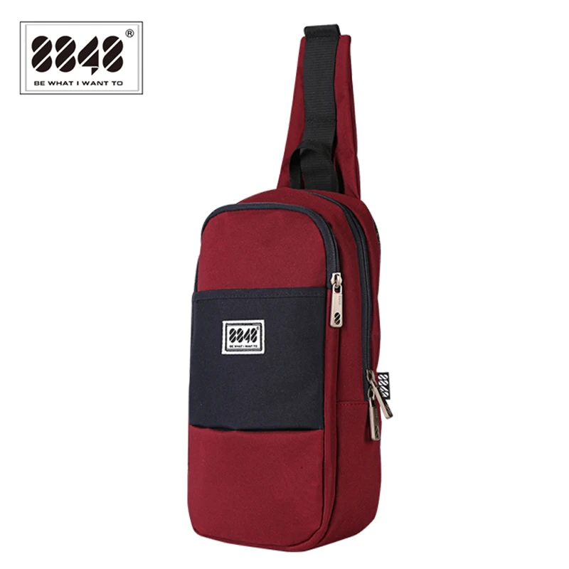 8848 Мужская винтажная нагрудная сумка на одной лямке через плечо