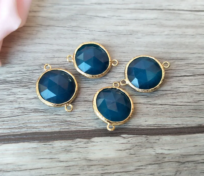 10pcs Natural Opal Stone Connector Double Bails Druzy Quartz Crystal Charm DIY earrings necklace Jewelry Finding CT214 | Украшения и