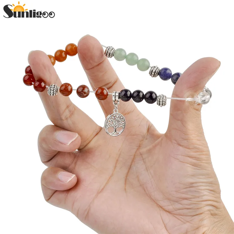 Комплект кристаллов чакр Sunligoo Reiki 7 пирамида Кристальный генератор энергии