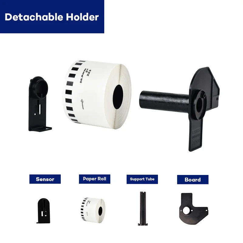 1PC Refill Rolls Thermal Paper DK-22223 Label 50mm*30.48m Continuous Compatible for Brother Printer White DK22223 | Компьютеры и офис