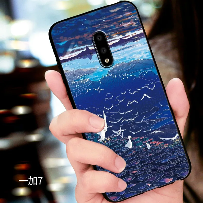 Китайский Sayings Yu Yue Longmen Carps Jumping ворота дракона искусство чехол для телефона oneplus 7 Pro для oneplus 7 Чехол - Цвет: 6 oneplus7