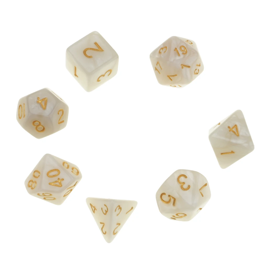 7 шт./компл. D20 D12 D10 D8 D6 D4 многогранные игральные кости игрушки подарок