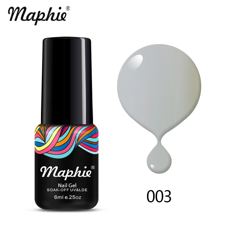 Maphie замачиваемый УФ-гель для ногтей светодиодный Гель-лак для ногтей серебряный блеск светодиодный Гель-лак для ногтей 6 мл Лак - Цвет: 003