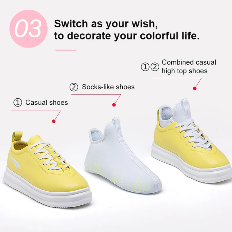 ONEMIX Women Shoes Platform Flats High Top Shoes Pu Leather Light Female Shoes for Outdoor Walking Sneakers White Casual Shoes