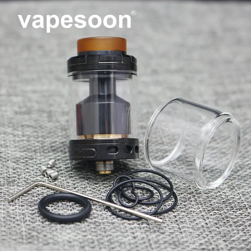 Vapesoon Manta RTA 24 мм 3,5 мл Ремонтопригодный резервуар распылитель с 5 мл Расширенный стеклянный Верхний наполнитель 810 PEI капельный наконечник регулируемый поток воздуха