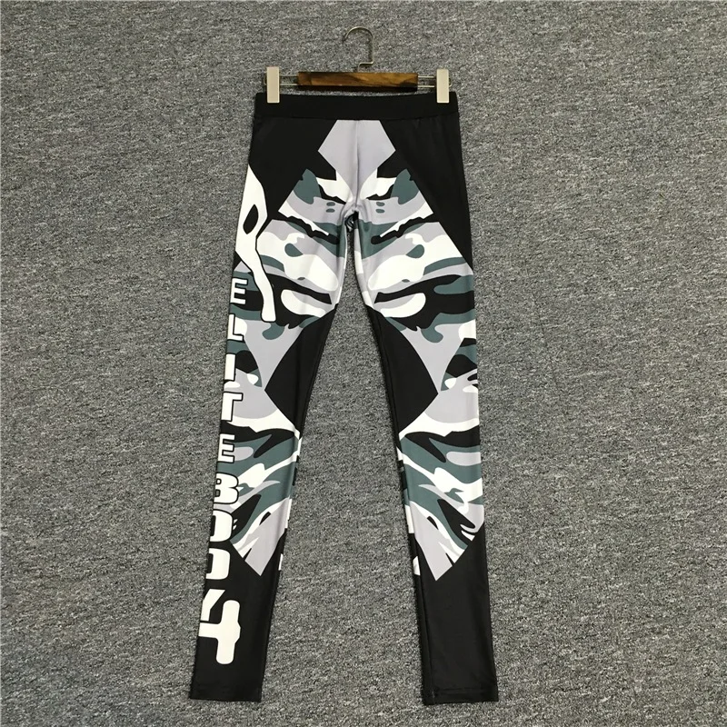 Fetoo камуфляжные леггинсы для фитнеса женские спортивные Леггинсы пуш ап 2017 время