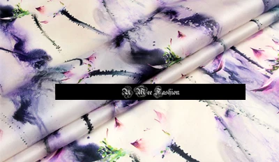 

CNUM SO012A 100% Pure Silk/Silk Organza/Digital Printed Lotus' Love/Thickness:14mm Width:1.35m/Wholesale/Free Shipping