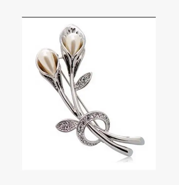 Жемчужная Цветочная Брошь Новая булавка цепь. Пряжка для шарфа кольцо корсаж|chain