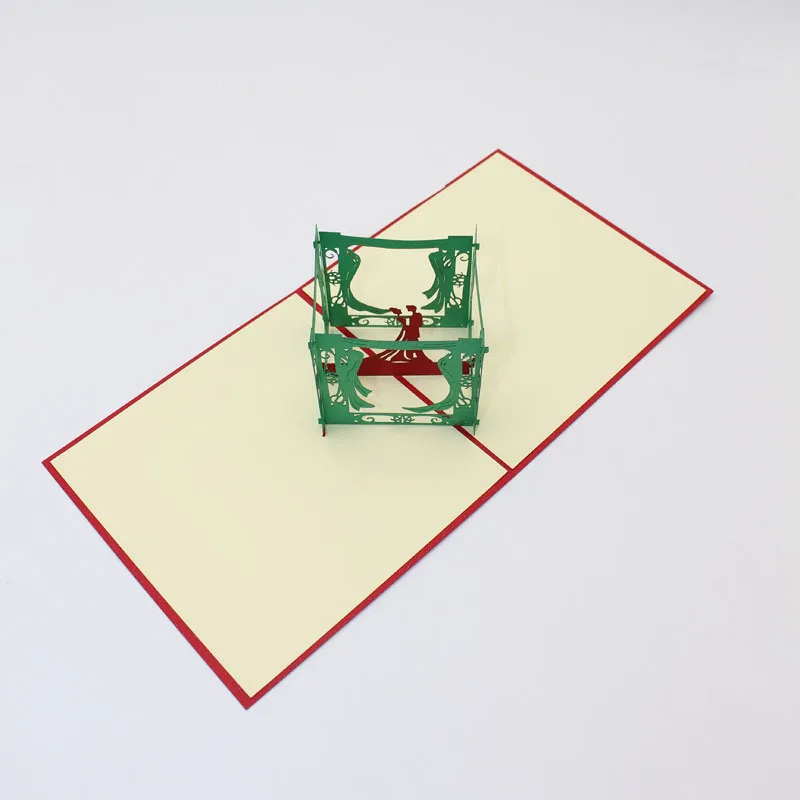 (10 шт./лот) 3D всплывающие Бумажные скульптуры ремесло счастливых влюбленных