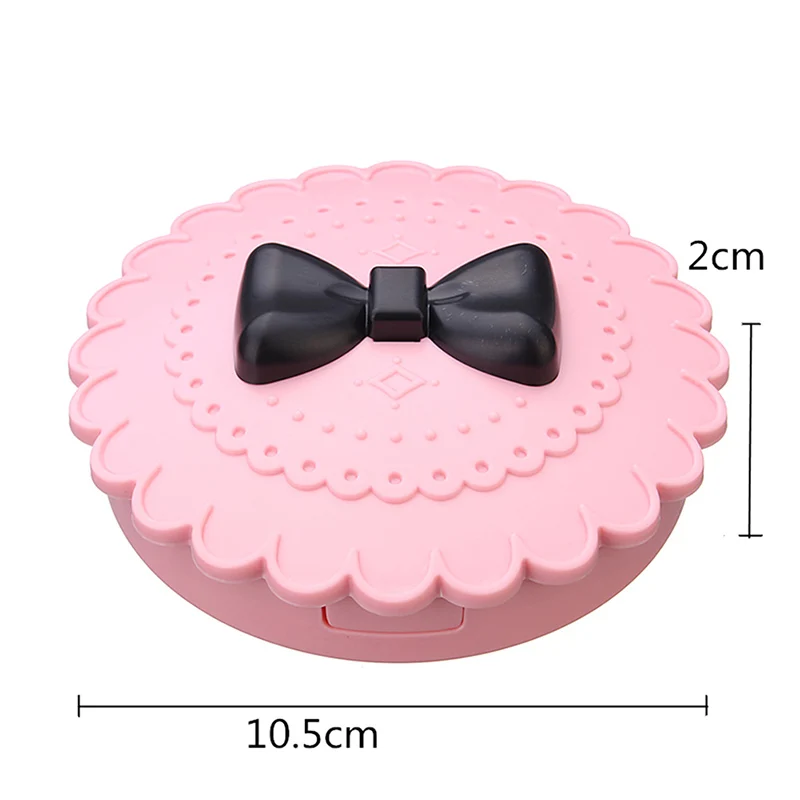False Eyelash Storage Box Makeup Tools With Mirror Case Organizer Bowknot Portable Beauty Cosmetics Plastic Box