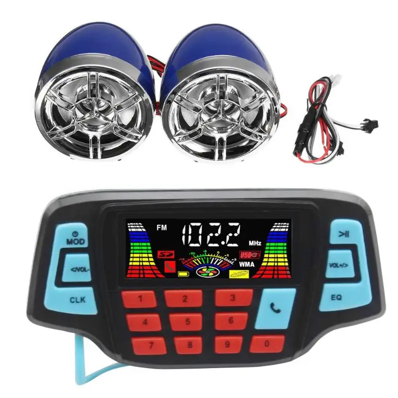 Звуковая система на руль мотоцикла водонепроницаемая аудиосистема динамик для