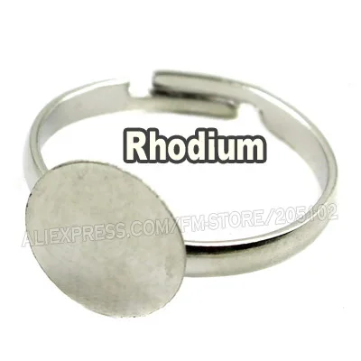 35 шт./лот 18 мм металлическое регулируемое кольцо для пальцев настройки Золотой