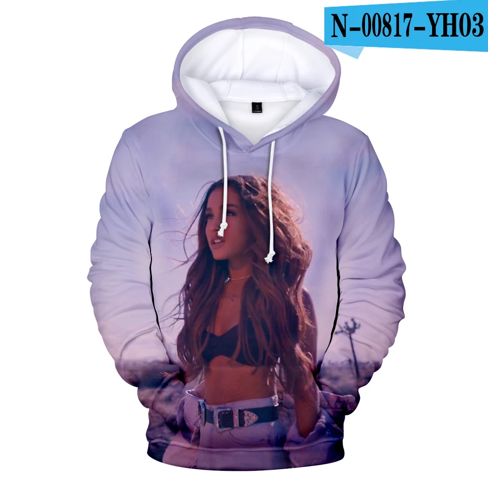 Frdun, 3D, Ariana Grande, Amrican, известный певец толстовки Толстовка Kpop, Повседневная мода, Kpop, хип-хоп толстовки, теплая толстовка - Цвет: N00817