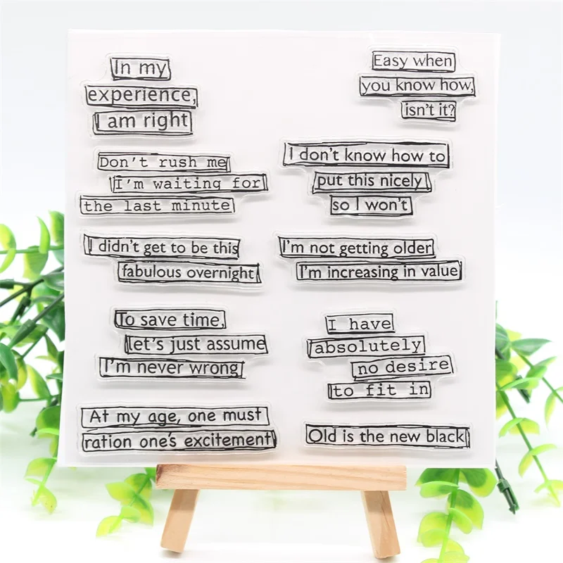 Короткие предложения прозрачный силиконовый штампы для DIY