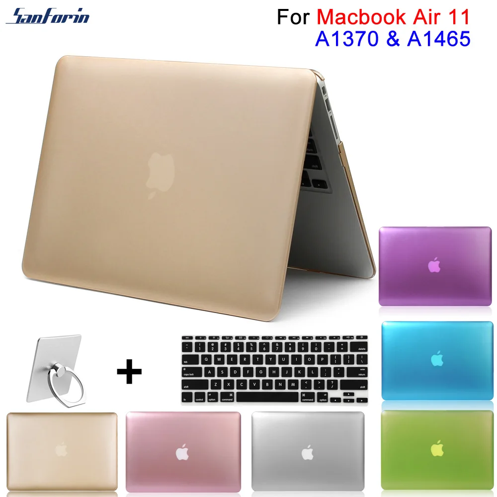 Матовый металл Цвет Жесткий Чехол для ноутбука MacBook Air 11 дюймов A1465 A1370