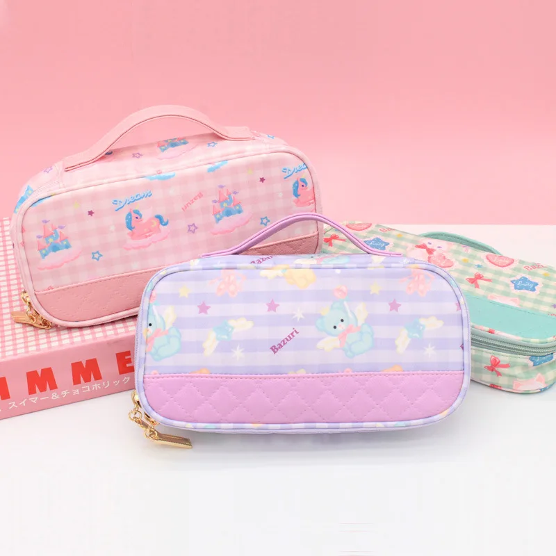 Кавайный чехол для карандаша макарон цветная вместительная коробка ручек милая