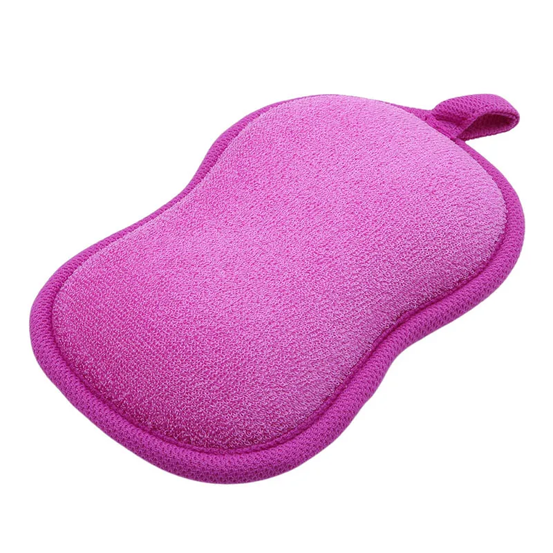 purple Хлопковая Детская щетка для ванны, мягкая детская губка для ванны с рисунком из мультфильма, пуховка для пудры, милая детская одежда для новорожденных, товар для душа, полотенце, мяч - Цвет: purple