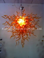 wholesale lighting for dining room led light source indoor art decoration hand blown glass material style chandelier