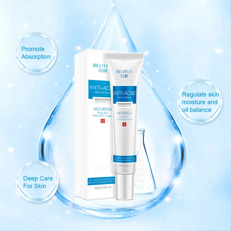 Крем MayCreate 30 г против акне для лица от угрей шрамов крем контроль жирности сужение