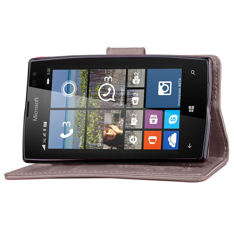 Для Microsoft Nokia Lumia 532 кожаный флип-кошелек чехол для телефона с отделением карт |
