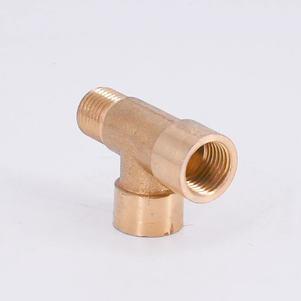 Латунь сплиттер тройник 3 Way Pipe Fitting мужского и женского-Женский DN8 1/" BSP В комплект поставки входит адаптер Муфта