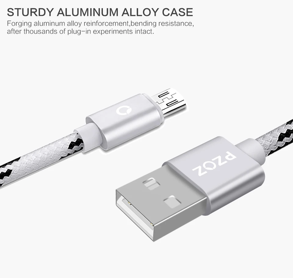 PZOZ Micro USB кабель Быстрая зарядка телефон зарядное устройство адаптер кабель для передачи данных для samsung Xiaomi huawei MEIZU SONY Android зарядка Microusb