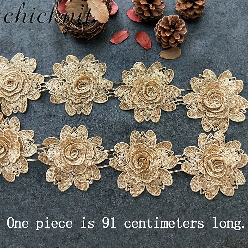 Кружевная аппликация с вышивкой 9 5 см|dress accessories|3d lacelace embroidery |