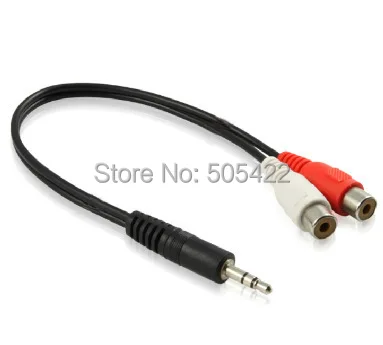 3 5 мм аудио стерео разъем штекер к 2 RCA M/F переключатель Y-Сплиттер Кабельный
