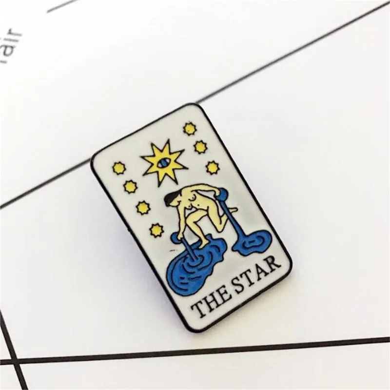 Женская Брошь с эмалью для подмигивания звезды голая женская брошь в форме
