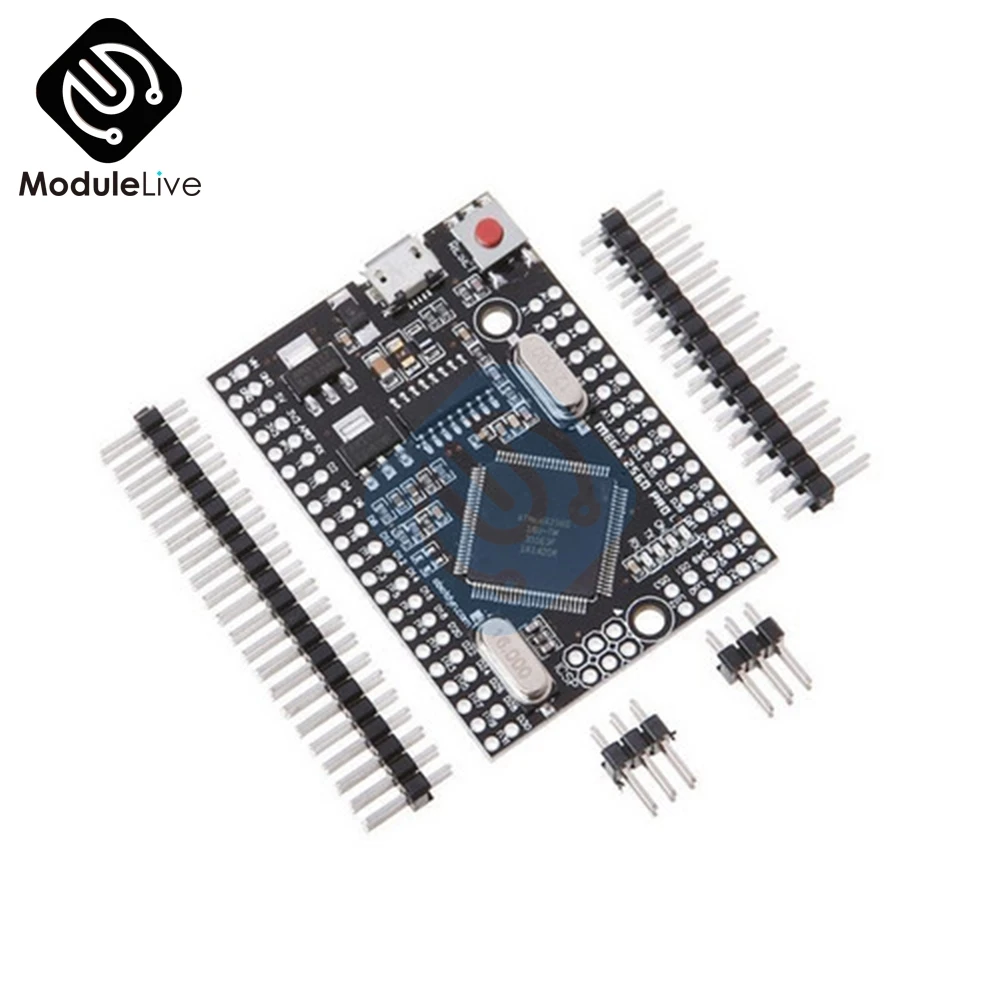 Плата разработки Mega2560 PRO для Arduino MEGA 2560 R3 чип CH340G/с разъемом типа Male Pinheaders