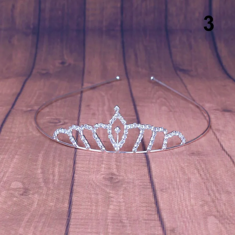 style 3 1 шт. короны для девочек Tiaras Выпускной День рождения свадебные диадемы Принцесса Корона TT@ 88 - Окраска металла: style 3