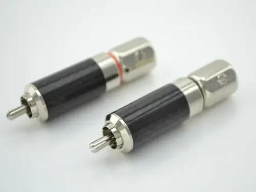4 шт. высококачественный аудиоразъем rca из углеродного волокна с родиевым