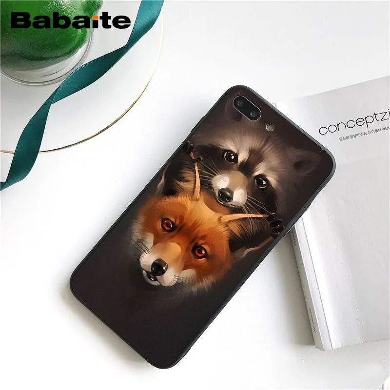 Babaite модный енот красная панда лиса чехол для телефона для iphone 11 Pro 11Pro Max X XS MAX 6 6s 7 7plus 8 8Plus 5 5S SE XR