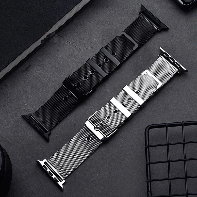 Ремешок Миланская петля для Apple Watch 3 42 мм металлический браслет из нержавеющей