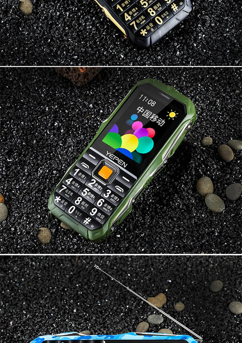 Yepen Y698 беспроводной Аналоговый ТВ фонарик Fm радио 2800 мАч Dual Sim внешний аккумулятор прочный мобильный сотовый телефон