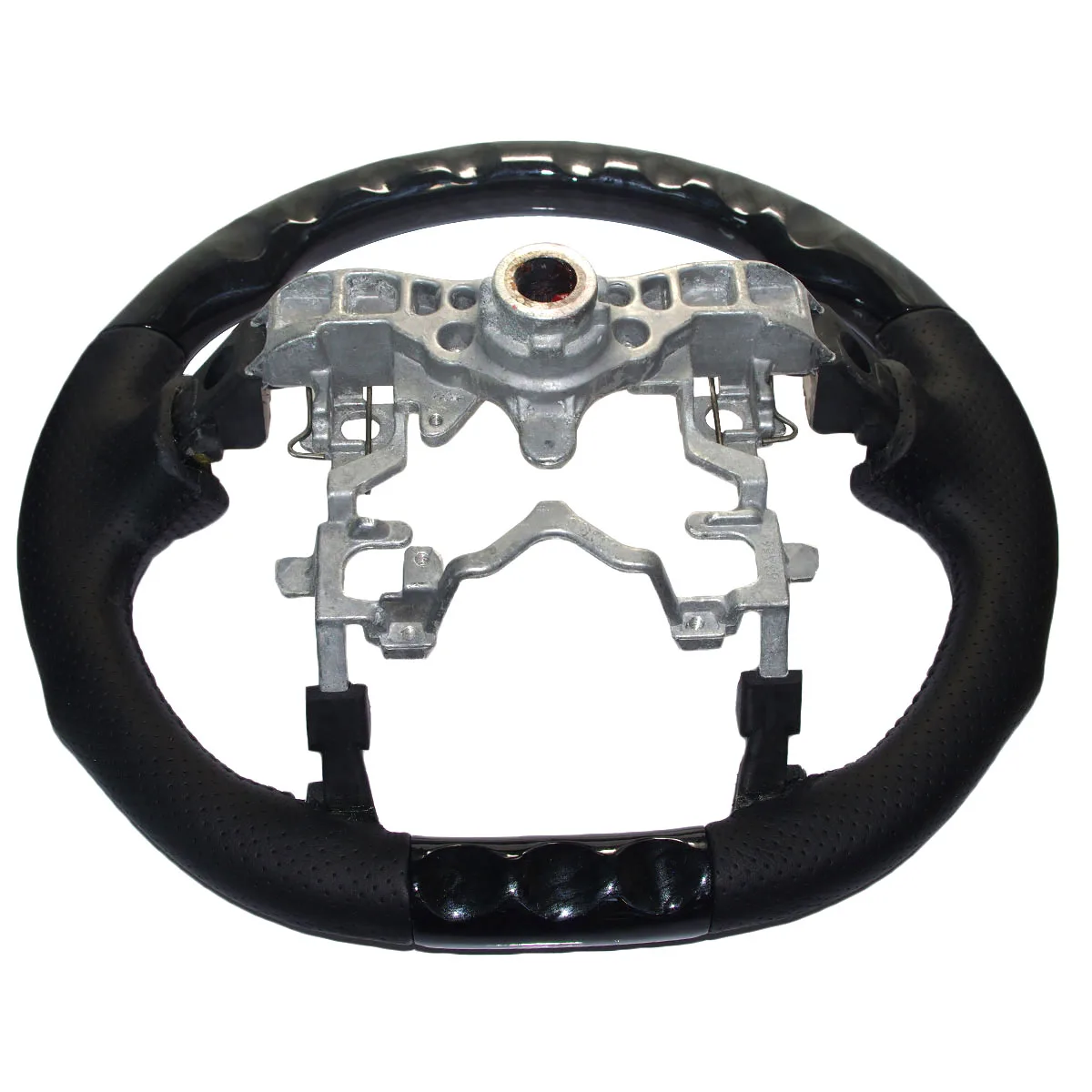 Черное Кожаное деревянное Спортивное Рулевое колесо для 2010 2015 Toyota PRIUS Hybrid ZVW30 35 40 41