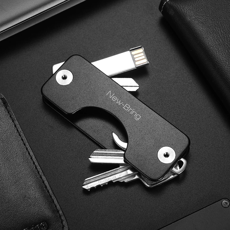 NewBring G2 держатель для ключей Алюминиевый металлический кошелек мужчин