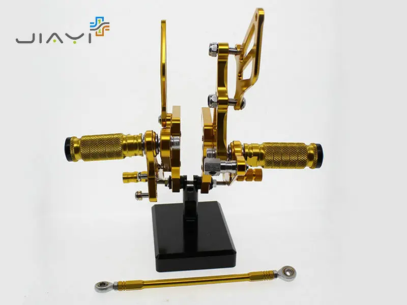 CNC Billet Adjustable Rearset Foot Pegs Pedals Rest Rear set Racing For Kawasaki Ninja ZX9R ZX 9R 9 R 1998-2003 99 00 01 02 Gold |