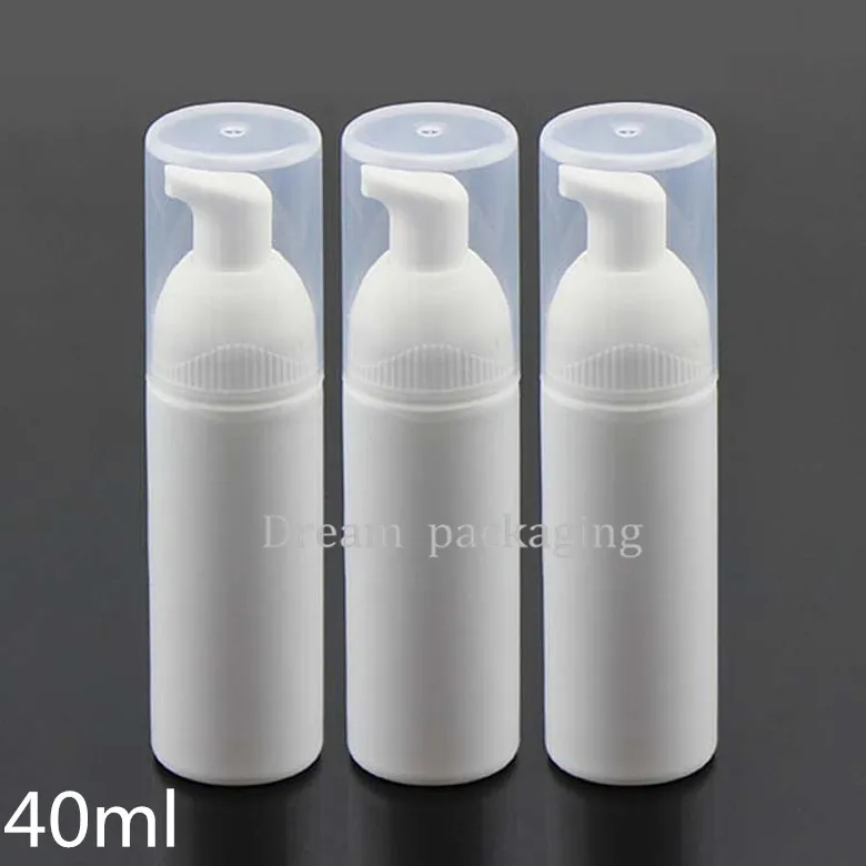 

50pcs/lot 40ML foaming PET bottle DIY foam bubble blister empty PET plastic pump bottles container for cosmetic