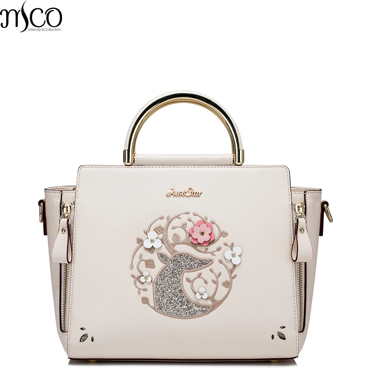 2017 летняя Роскошная расшитая блестками женская сумка портфель с оленем на плечо