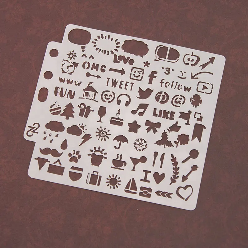 5 дюймов птица слова твит Многослойные трафареты настенная живопись