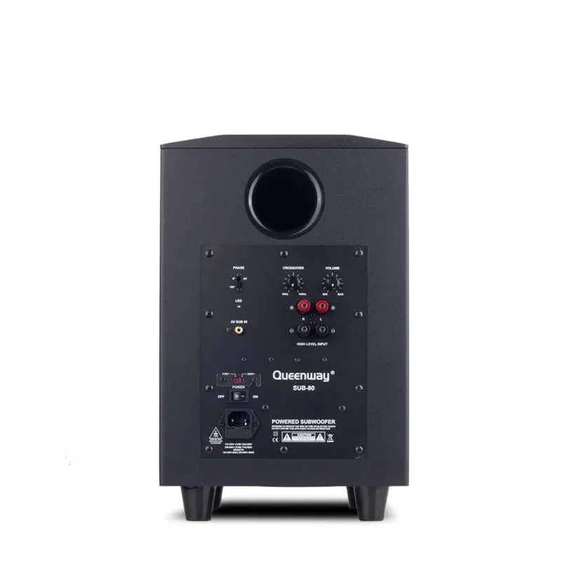 SUB-80 " Мощный сабвуфер активный сабвуфер+ фазоинвертор динамик AC100-240V