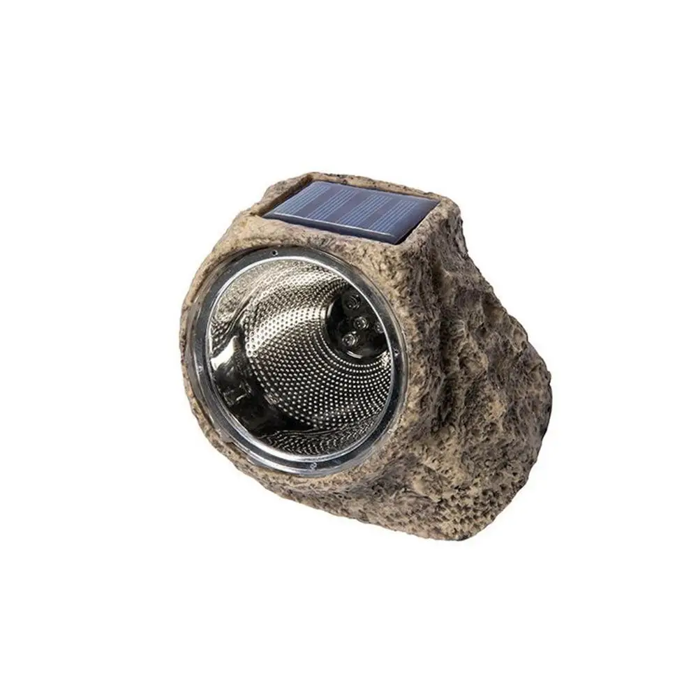 

2019 new automatic light-sensing solar spotlight handmade simulation stone-like garden landscape LED lights 4PCS #3J25
