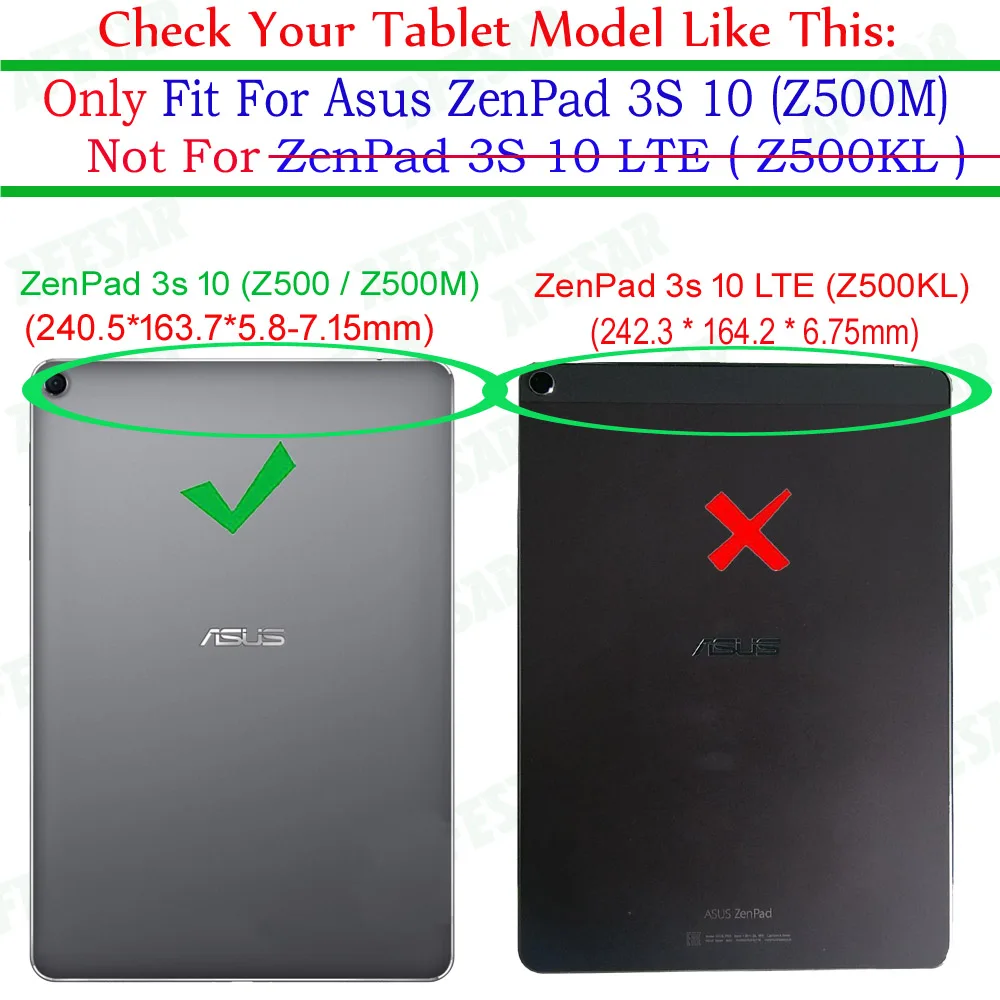 Ультратонкий кожаный чехол книжка для ASUS ZenPad 3S 10 Z500M (9 7 дюйма)|folio case|cover for tabletasus