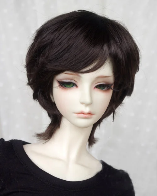 BJD кукла парики из черного и коричневого цвета имитация мохер для 1/3 1/4 DD Кукла SD MSD