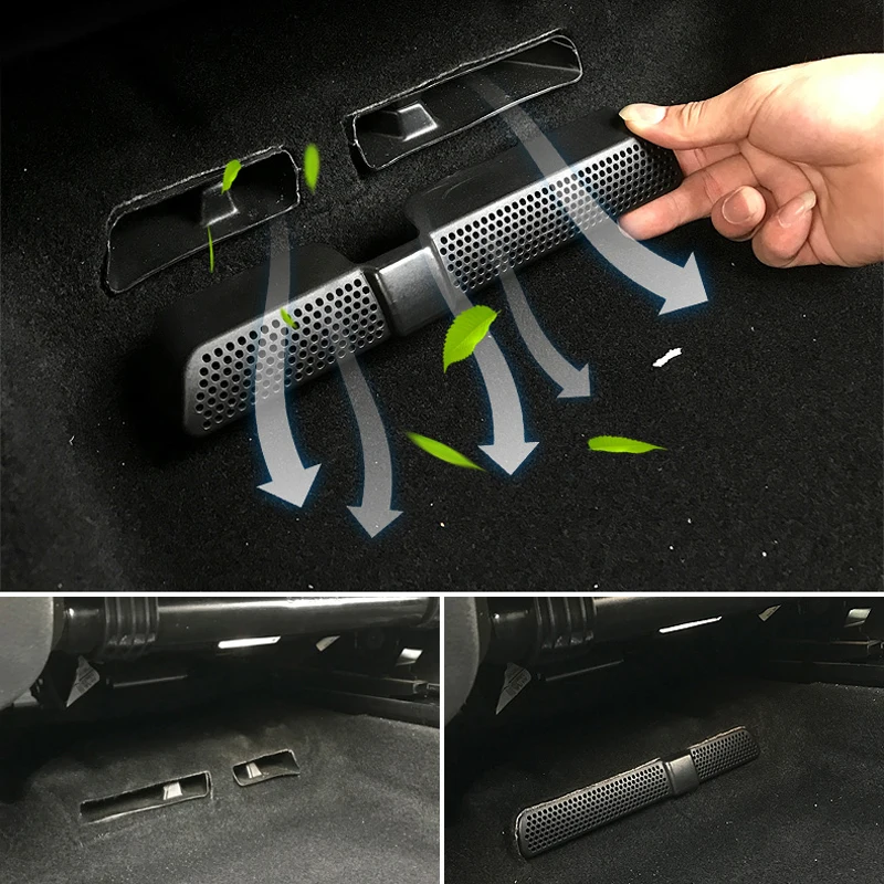 

2021 2 шт. Чехол для автомобильного кондиционера для Volkswagen VW Tiguan Mk2 Allspace 2016 2017 под задним сиденьем, вентиляционное отверстие для воздуховода