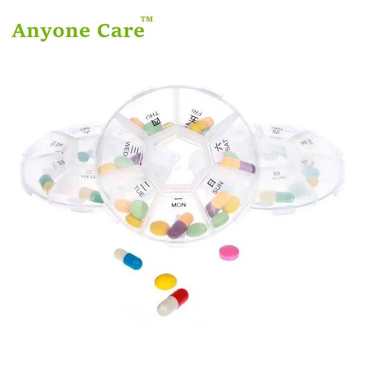 Прозрачная круглая таблетка для путешествий в японском стиле пожилых людей |