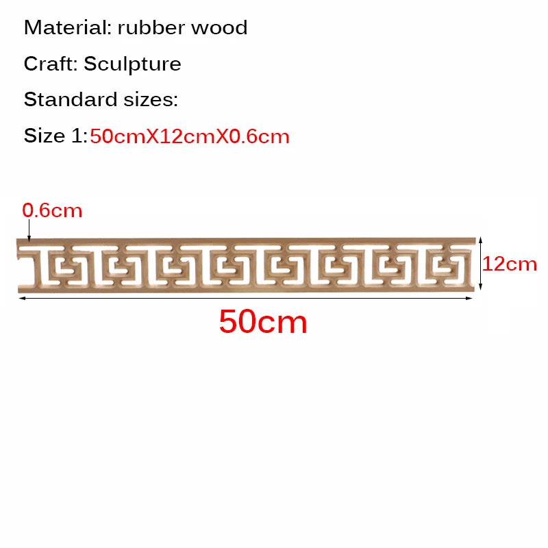 12cmX50cm 10 шт. наклейки из дерева резные подвесные принадлежности Угловые Аппликации Аксессуары миниатюры декоративные линии резьба по дереву домашний декор - Цвет: 12cmX50cm