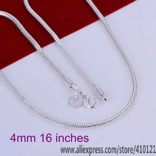 Женское Ожерелье со змеиным плетением 4 мм|sterling silver palm tree necklace|sterling key pendant
